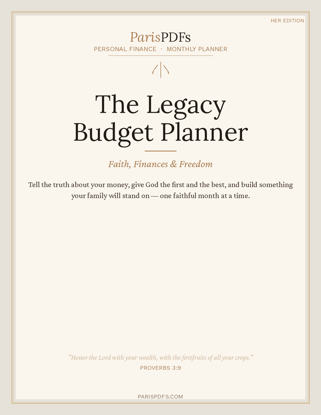 The Legacy Budget Planner — Her Edition cover
