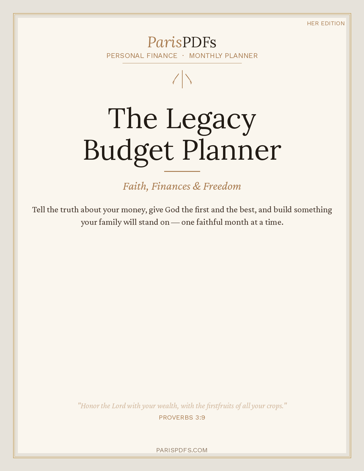 The Legacy Budget Planner — Her Edition cover