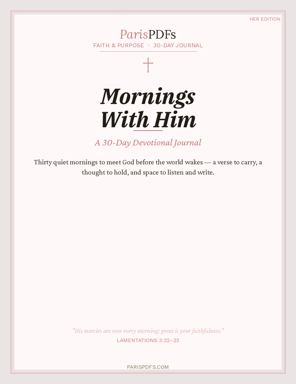 Mornings With Him — 30-Day Devotional Her Edition cover