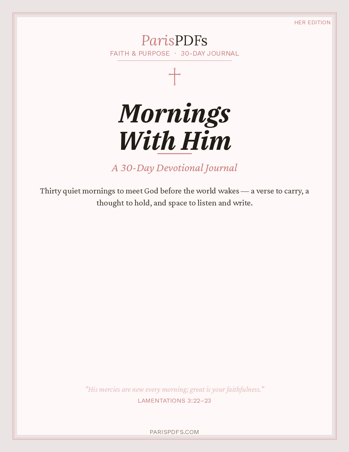 Mornings With Him — 30-Day Devotional Her Edition cover