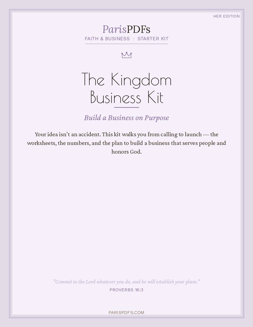 The Kingdom Business Starter Kit Her Edition cover