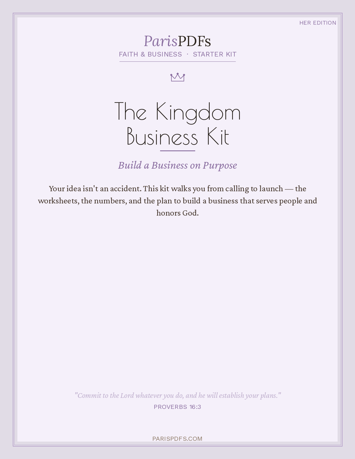The Kingdom Business Starter Kit Her Edition cover