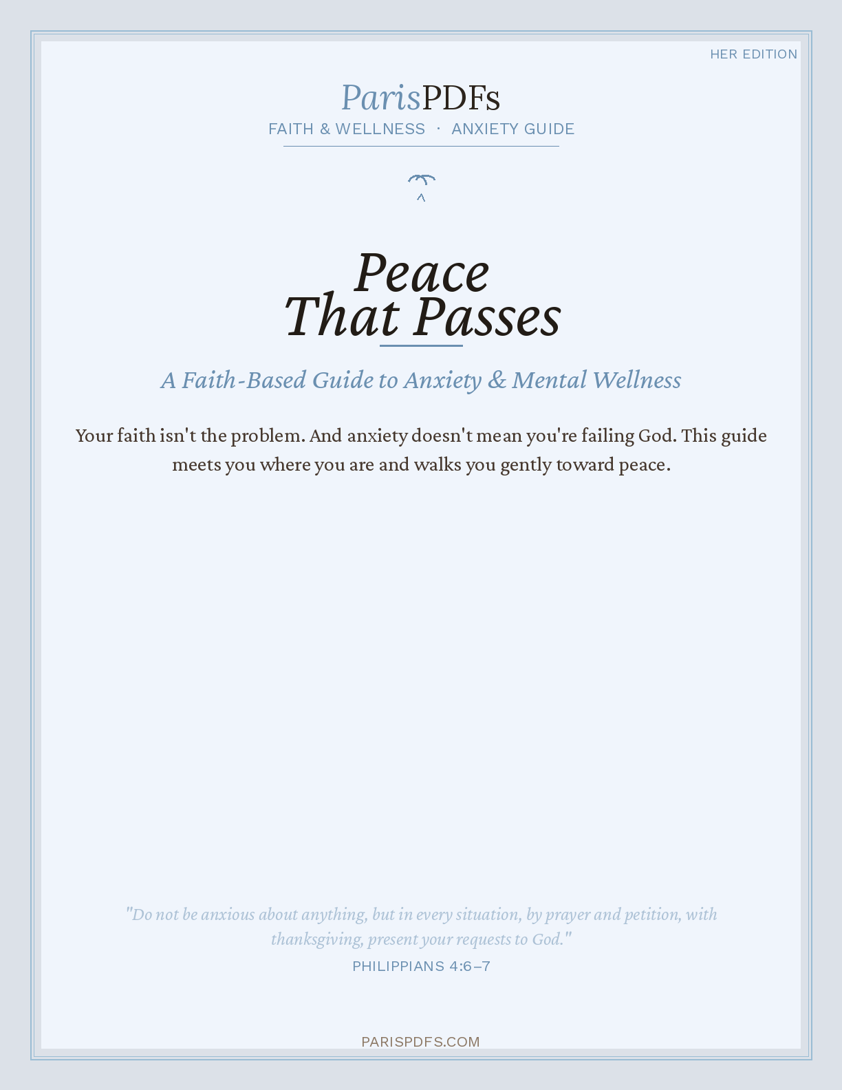 Peace That Passes Anxiety Guide Her Edition cover