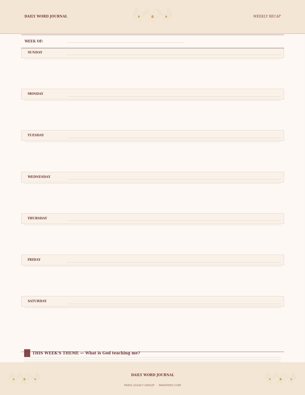 The Daily Word Journal — Women's 90-Day SOAP Bible Study