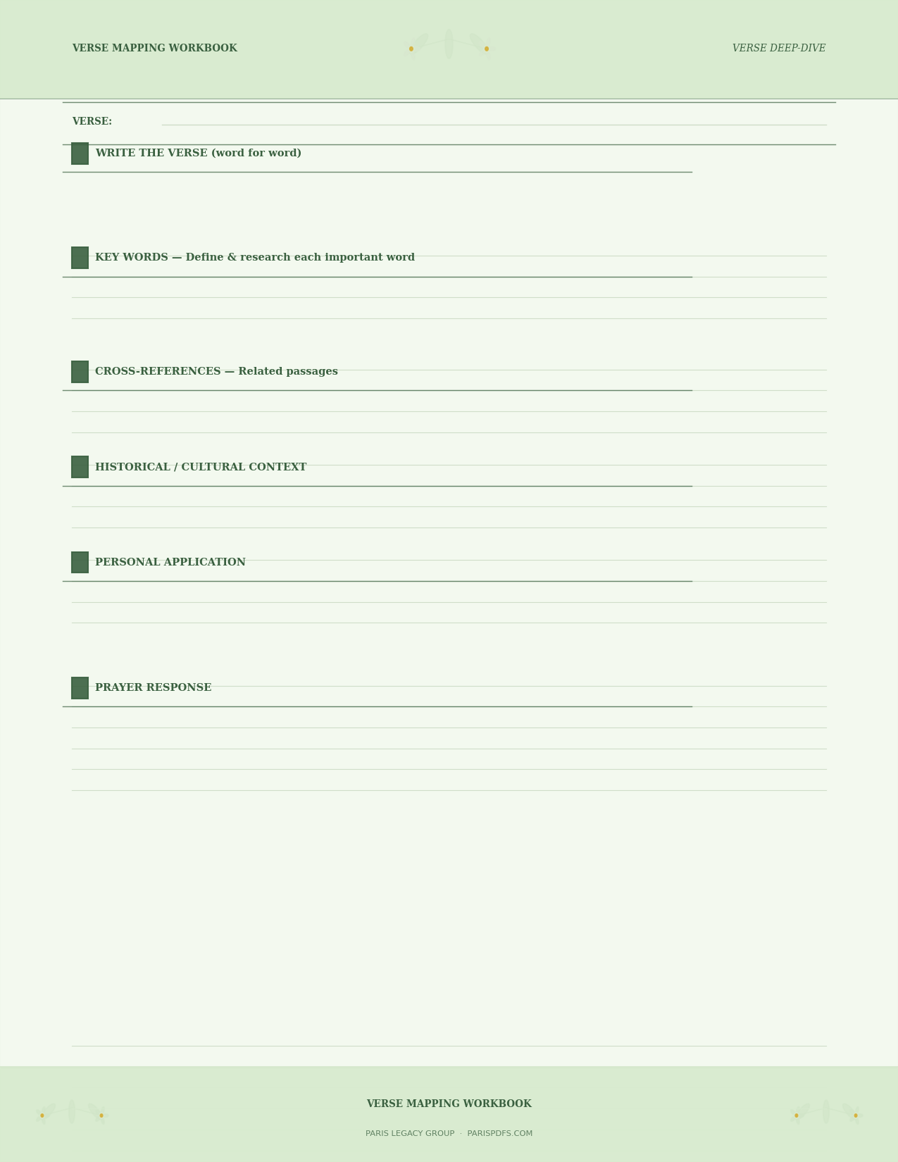 Verse Mapping Workbook — Women's Deep-Dive Scripture Study