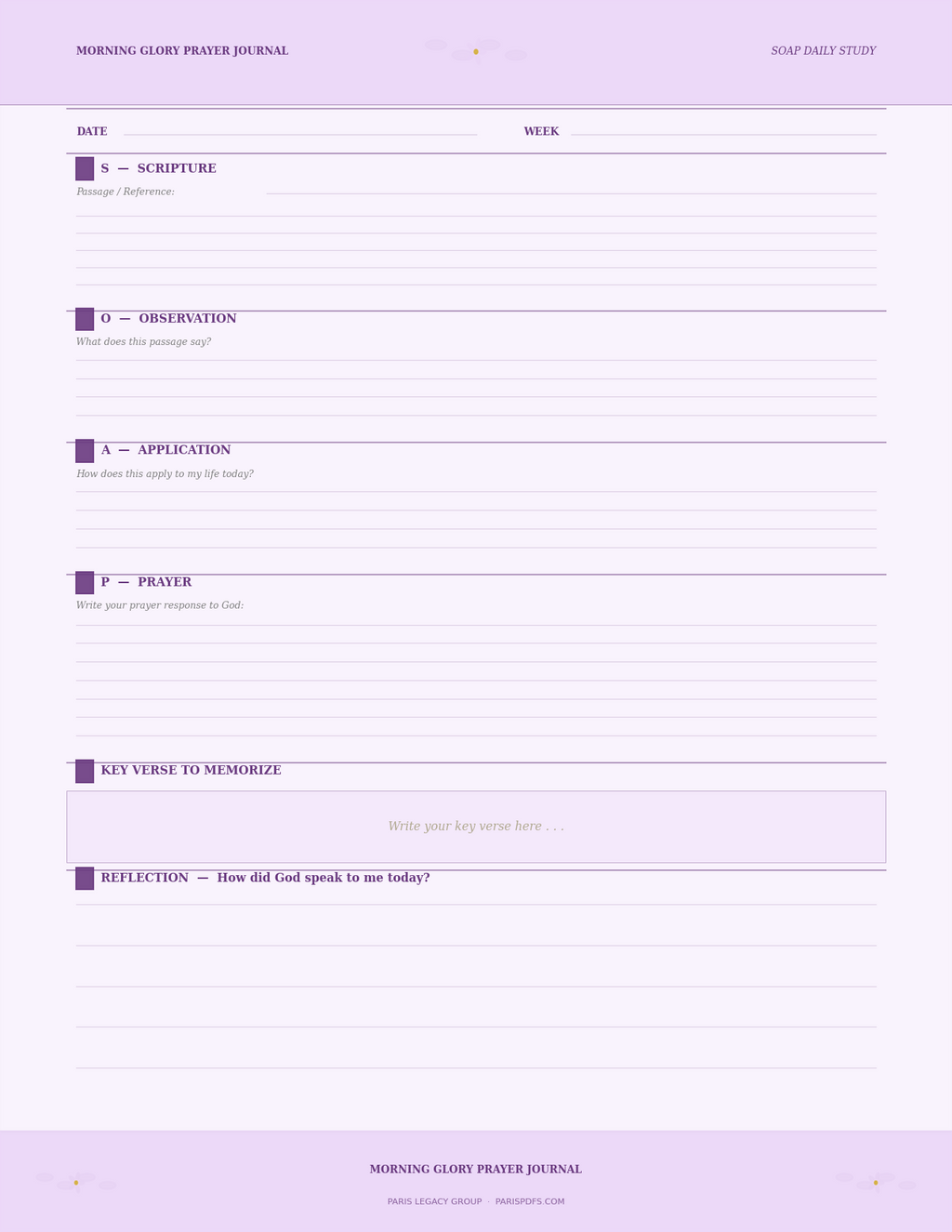 Morning Glory Prayer Journal — A Daily Devotional for Women