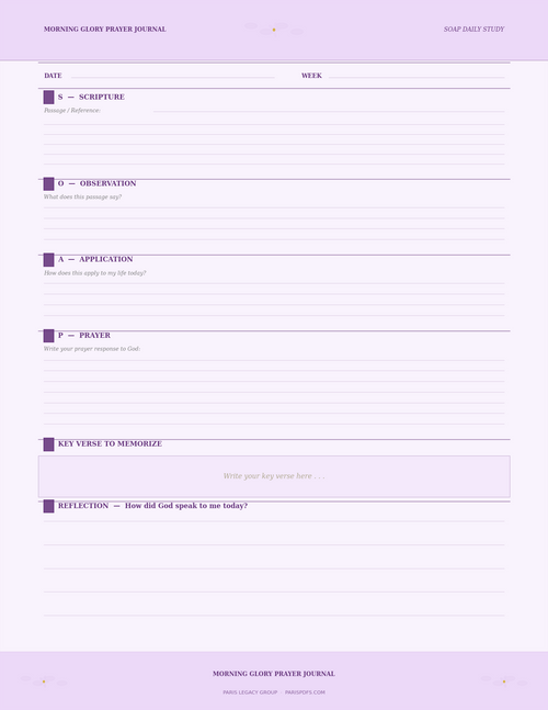 Morning Glory Prayer Journal — A Daily Devotional for Women