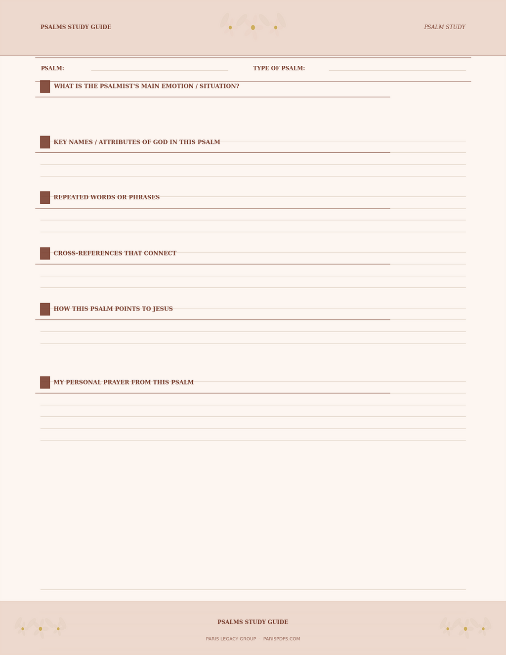 Psalms: A Woman's Study Guide — Chapter-by-Chapter Devotional Journal