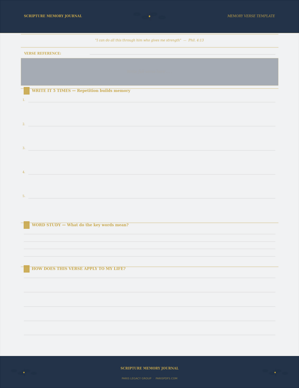 Scripture Memory Journal — Hide God's Word in Your Heart