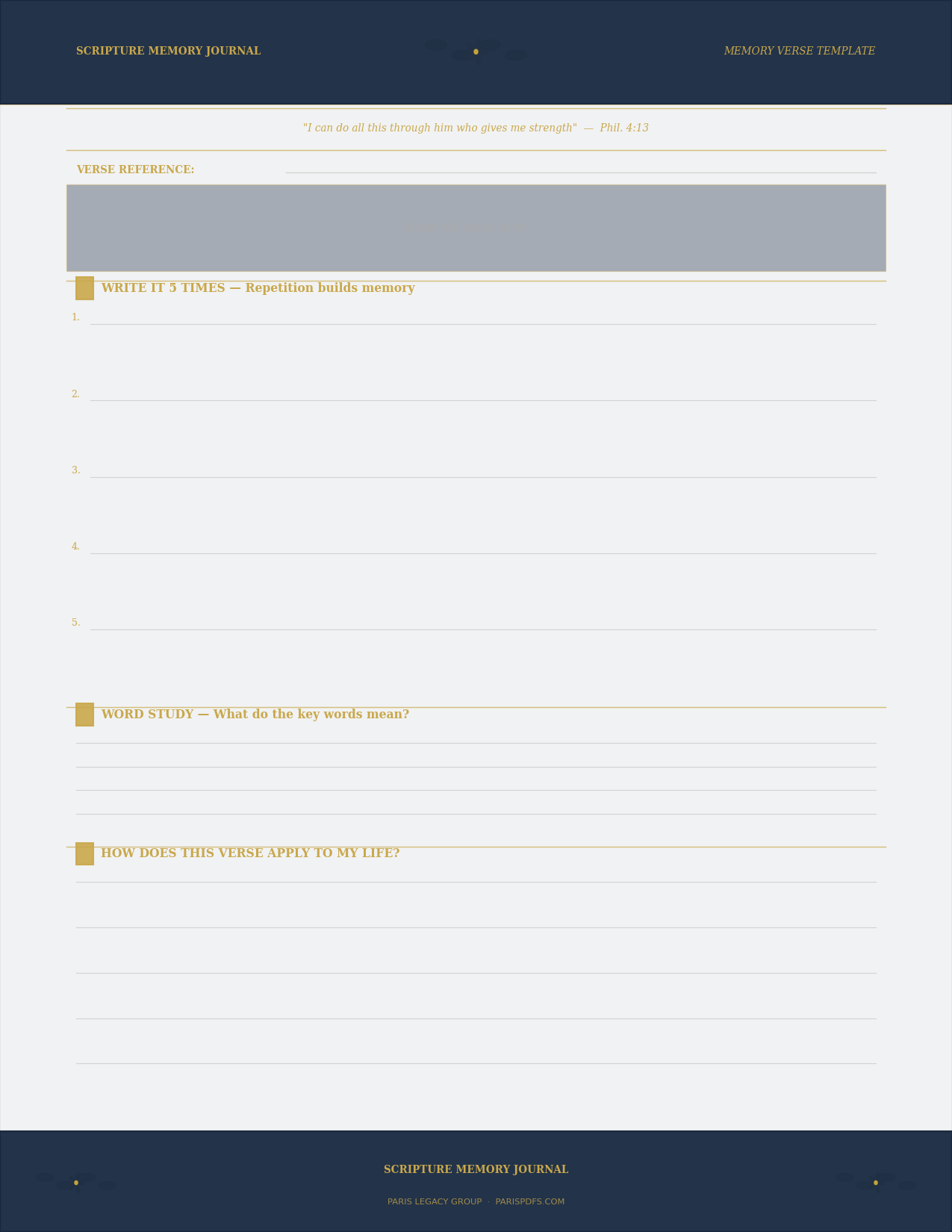 Scripture Memory Journal — Hide God's Word in Your Heart