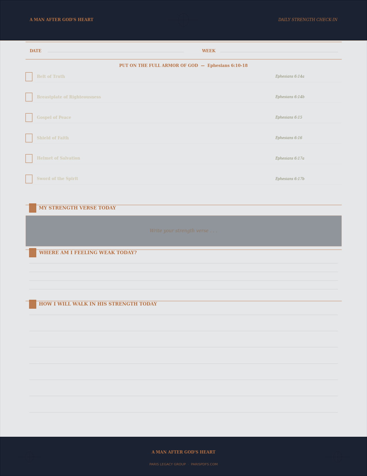 A Man After God's Heart — Men's 90-Day SOAP Bible Study Journal