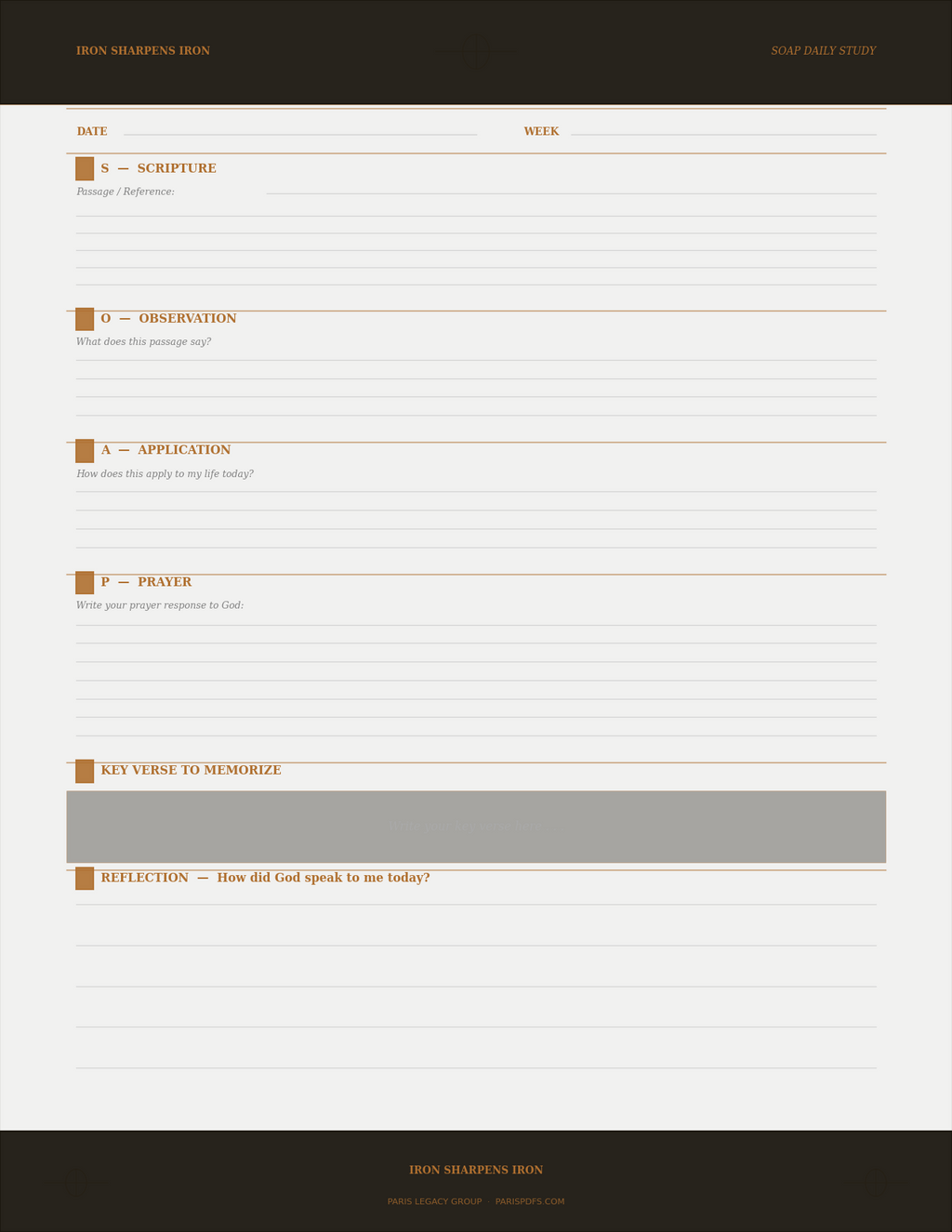 Iron Sharpens Iron — A Verse-by-Verse Accountability Workbook for Men