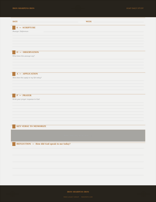 Iron Sharpens Iron — A Verse-by-Verse Accountability Workbook for Men
