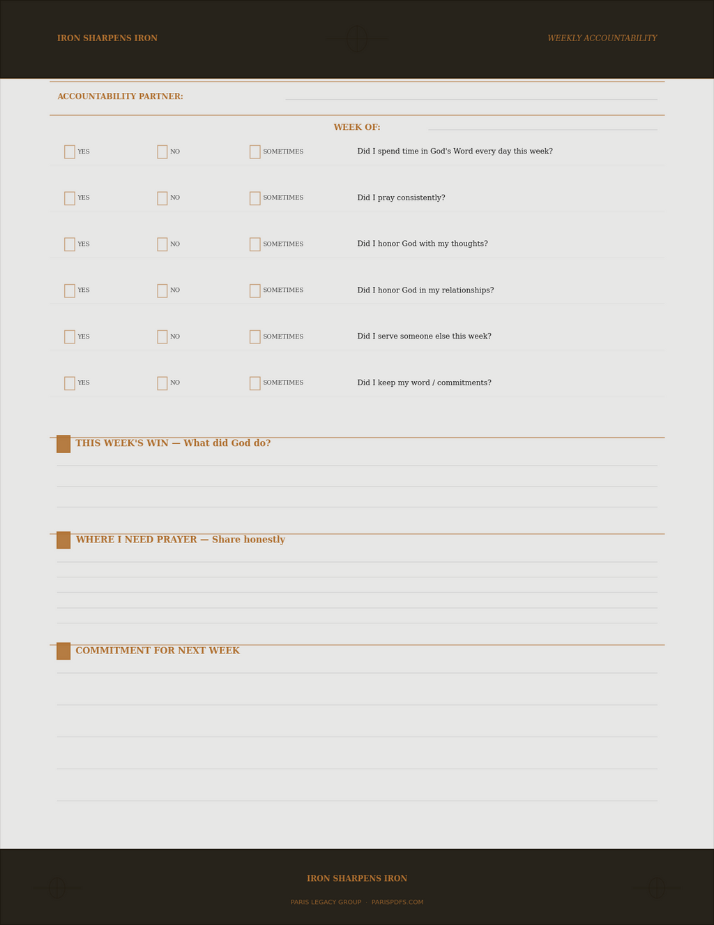 Iron Sharpens Iron — A Verse-by-Verse Accountability Workbook for Men